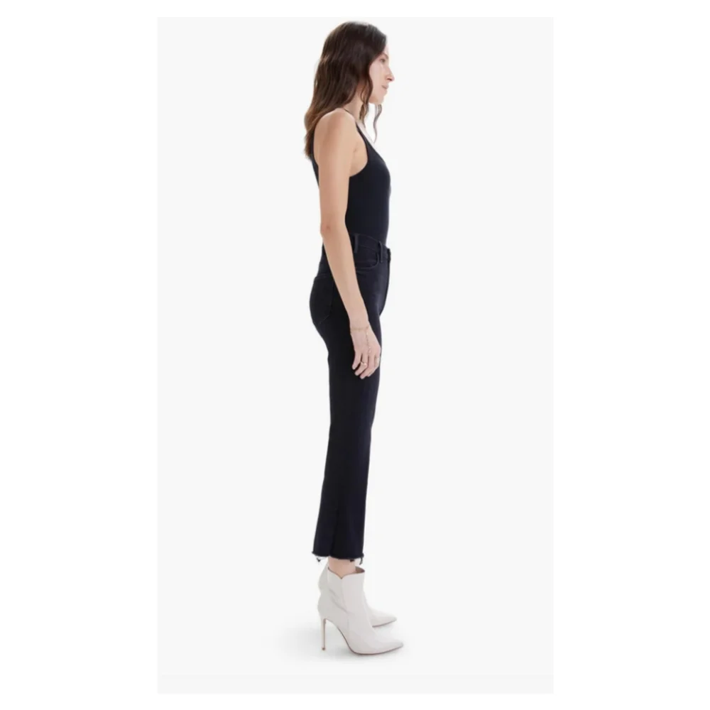 mother the hustler ankle fray encounters at night high rise ankle flare jeans - Picture 7 of 14